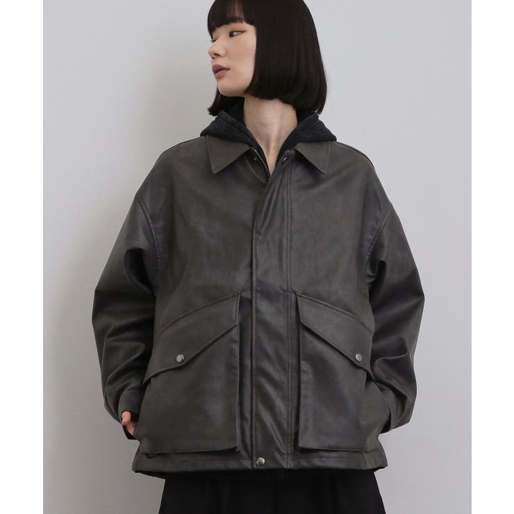 シンセティックレザーフライトジャケット | tk.TAKEO KIKUCHI | 詳細画像15 