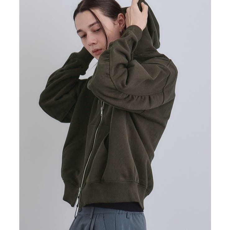 ブラウン(044) | アームシャーリングジップパーカー | tk.TAKEO KIKUCHI