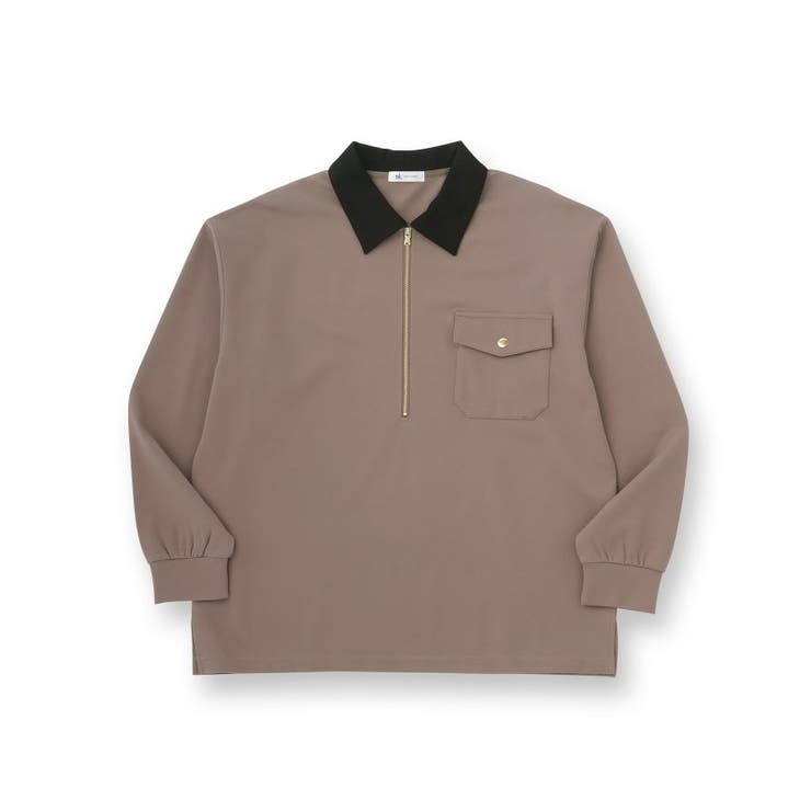 ハードポンチハーフジップポロカットソー | tk.TAKEO KIKUCHI | 詳細画像1 