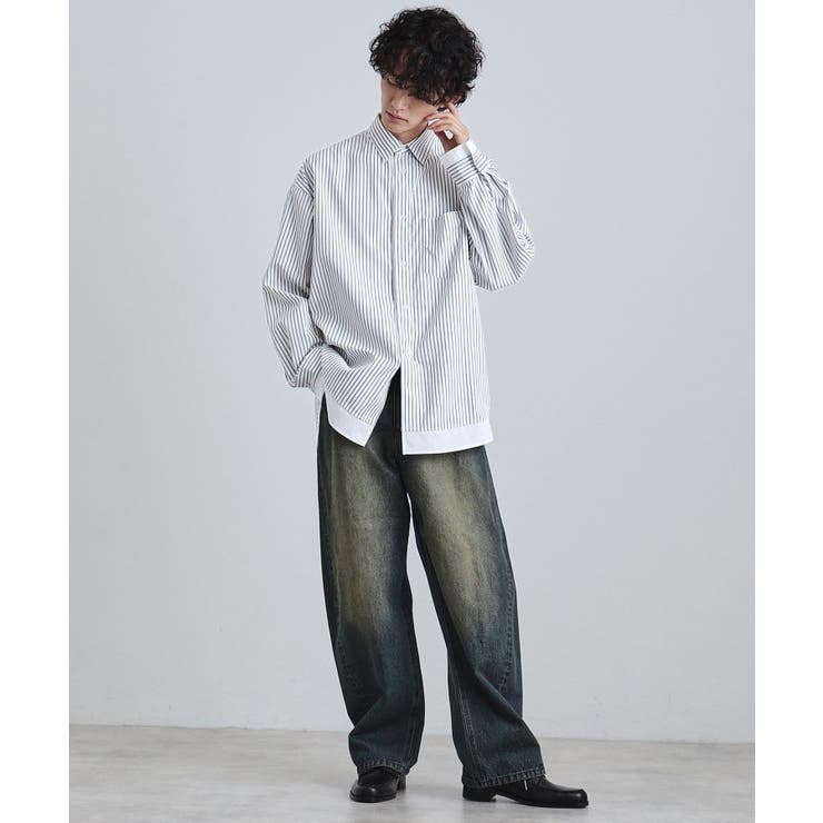 レイヤードストライプシャツ | tk.TAKEO KIKUCHI | 詳細画像3 