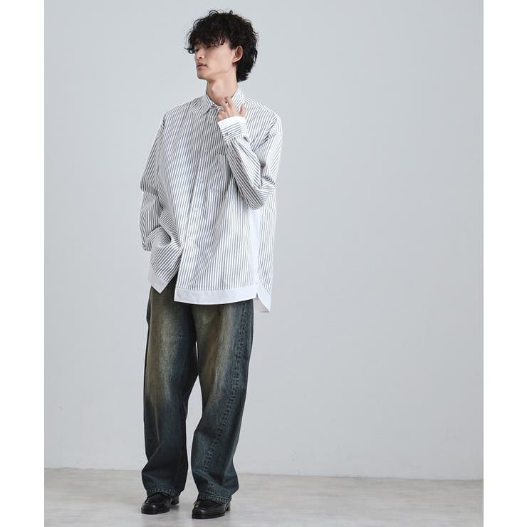 レイヤードストライプシャツ | tk.TAKEO KIKUCHI | 詳細画像4 