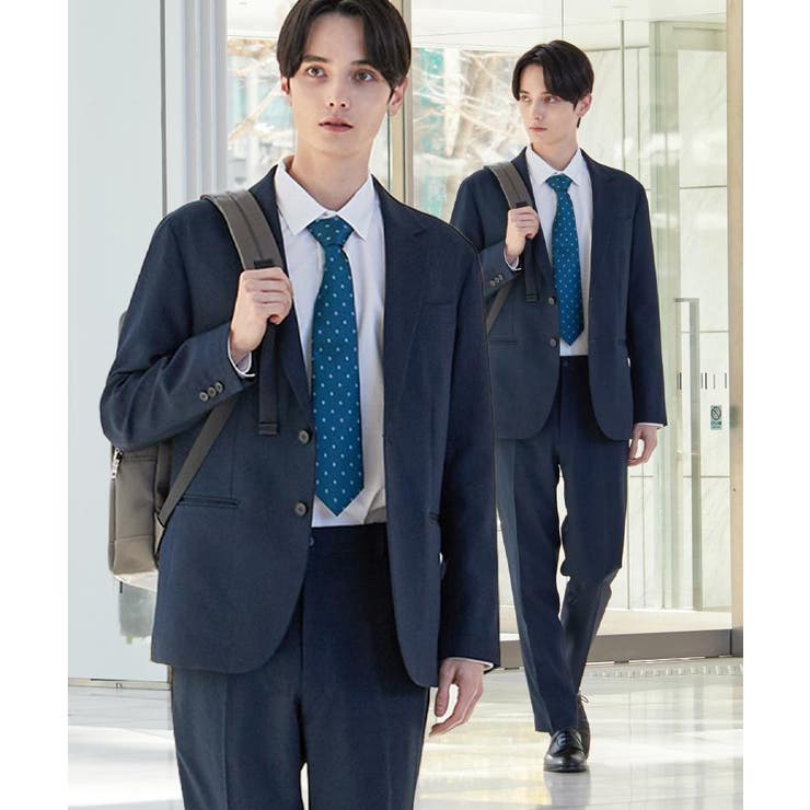 ブルー(093) | 【上下2点セット】洗えるピンヘッドストレッチセットアップ/ビジネスOK | tk.TAKEO KIKUCHI