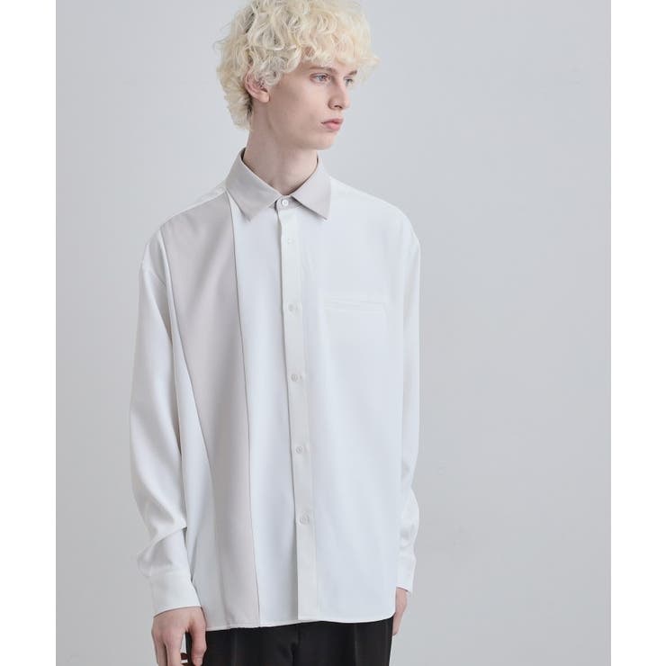 ホワイト(502) | パネルカット ジップシャツ | tk.TAKEO KIKUCHI