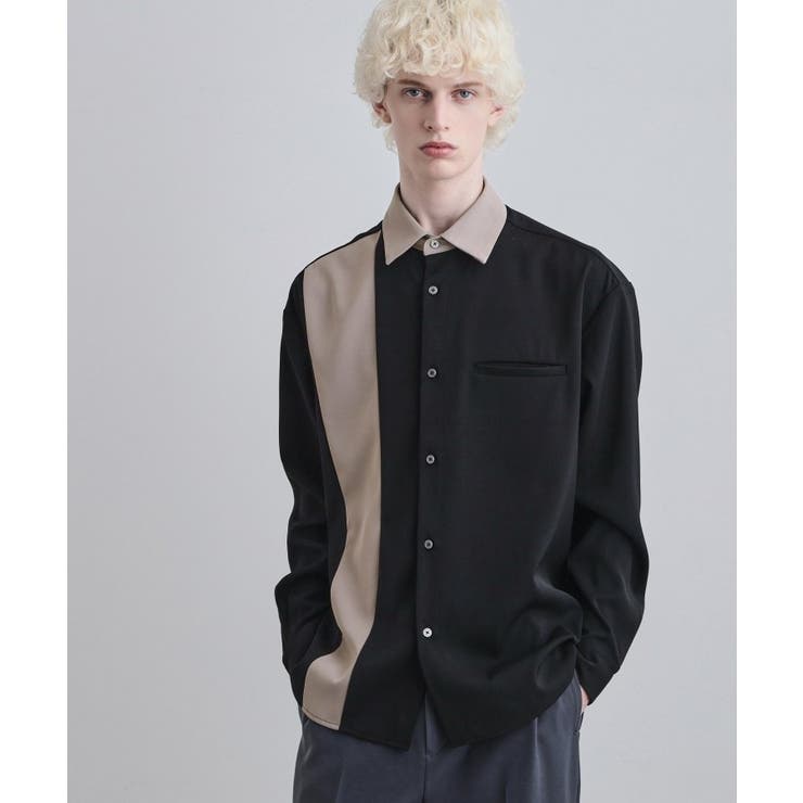 ブラック(519) | パネルカット ジップシャツ | tk.TAKEO KIKUCHI