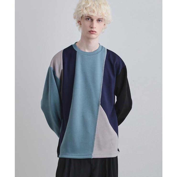 ブルー(592) | ダイヤゴナルブランケットカットソー | tk.TAKEO KIKUCHI