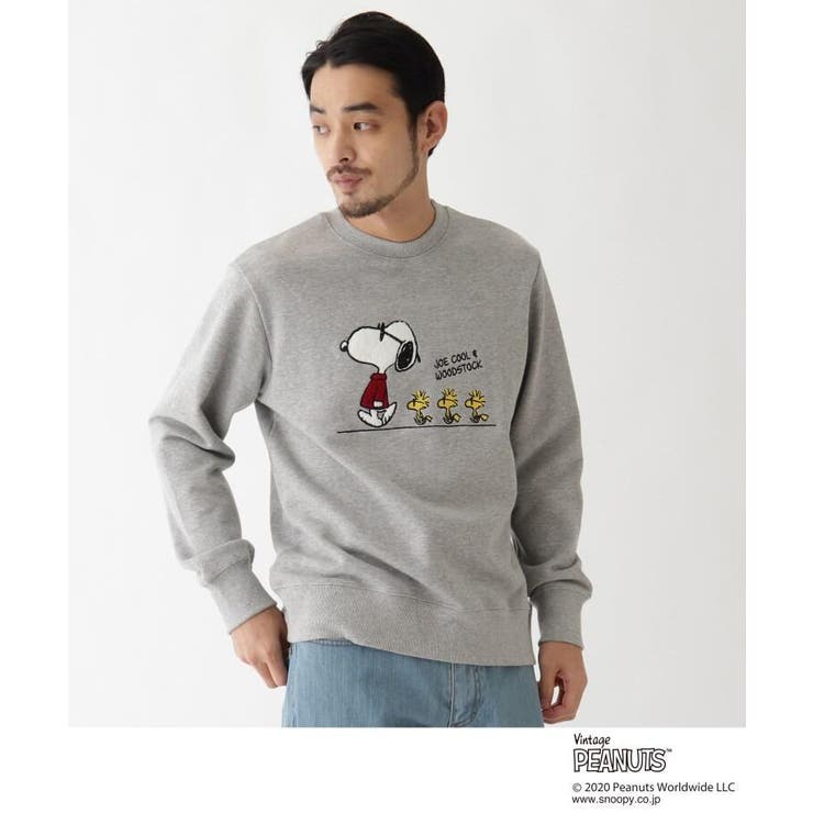 ピーナッツ Peanuts別注 スヌーピー スウェットクルーネック 品番 Wrdw Base Station ベースステーション の メンズファッション通販 Shoplist ショップリスト