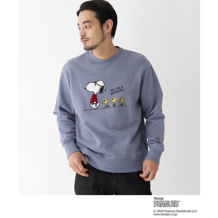 ピーナッツ Peanuts別注 スヌーピー スウェットクルーネック 品番 Wrdw Base Station ベースステーション の メンズファッション通販 Shoplist ショップリスト