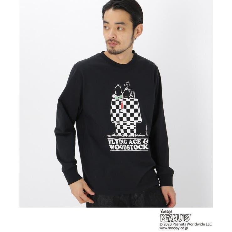 ピーナッツ Peanuts 別注 スヌーピー チェッカー 長袖 Tシャツ 品番 Wrdw Base Station ベースステーション のメンズファッション通販 Shoplist ショップリスト