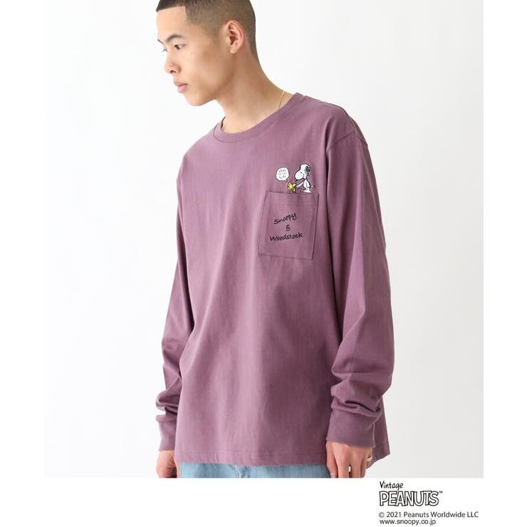 Peanuts ピーナッツ スヌーピー ウッドストック ポケット長袖tシャツ 品番 Wrdw Base Station ベースステーション のメンズファッション通販 Shoplist ショップリスト