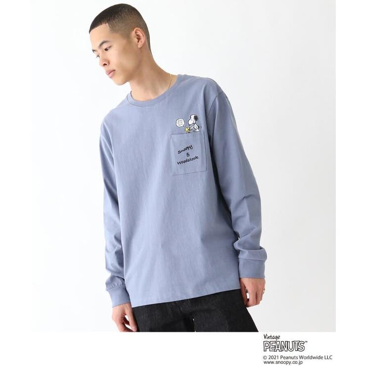 Peanuts ピーナッツ スヌーピー ウッドストック ポケット長袖tシャツ 品番 Wrdw Base Station ベースステーション のメンズファッション通販 Shoplist ショップリスト