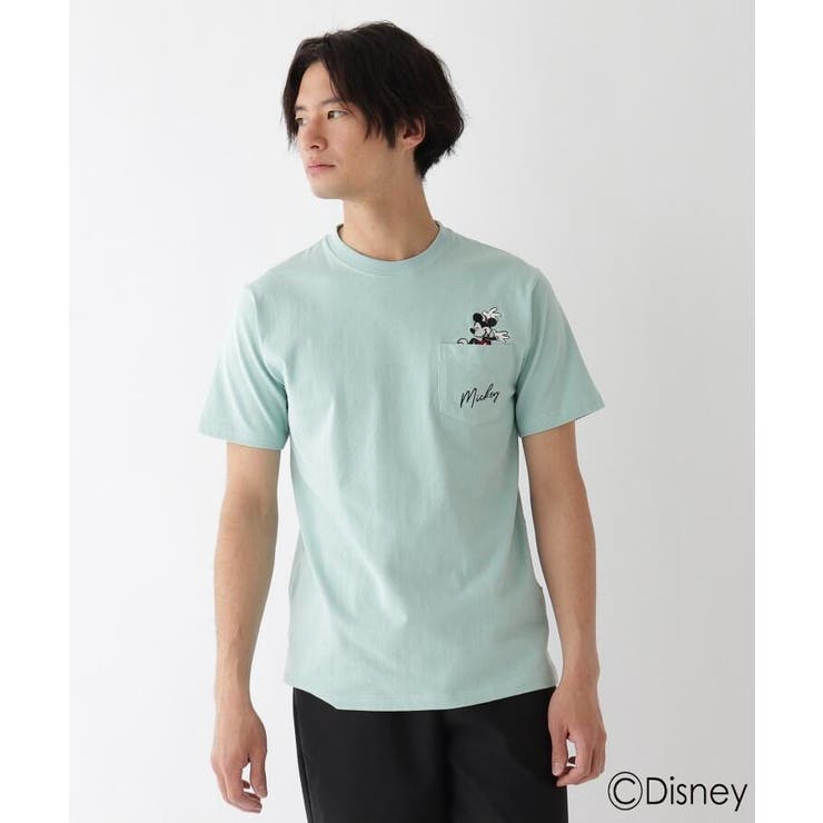 Disney ディズニー ポケット刺繍 ミッキーマウス コットン半袖tシャツ 品番 Wrdw Base Station ベースステーション のメンズファッション通販 Shoplist ショップリスト