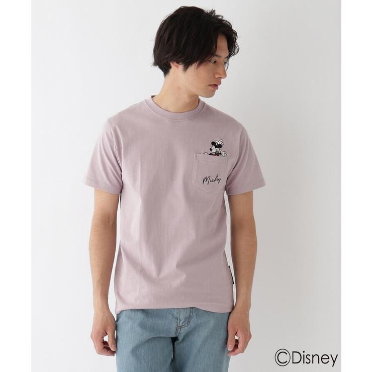 Disney ディズニー ポケット刺繍 ミッキーマウス コットン半袖tシャツ 品番 Wrdw Base Station ベースステーション のメンズファッション通販 Shoplist ショップリスト