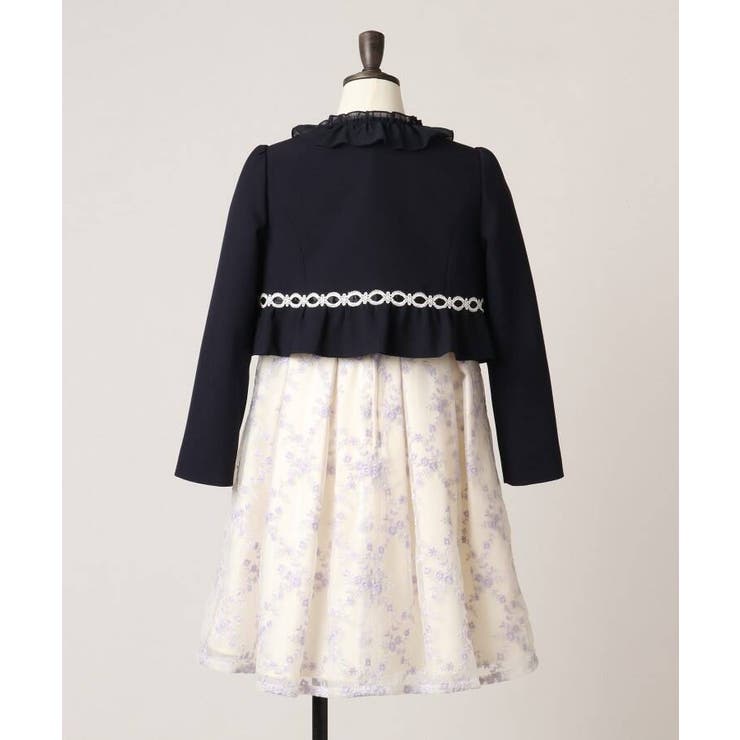 120・130/七五三/セレモニー】ペプラムボレロ&ワンピースアンサンブル  