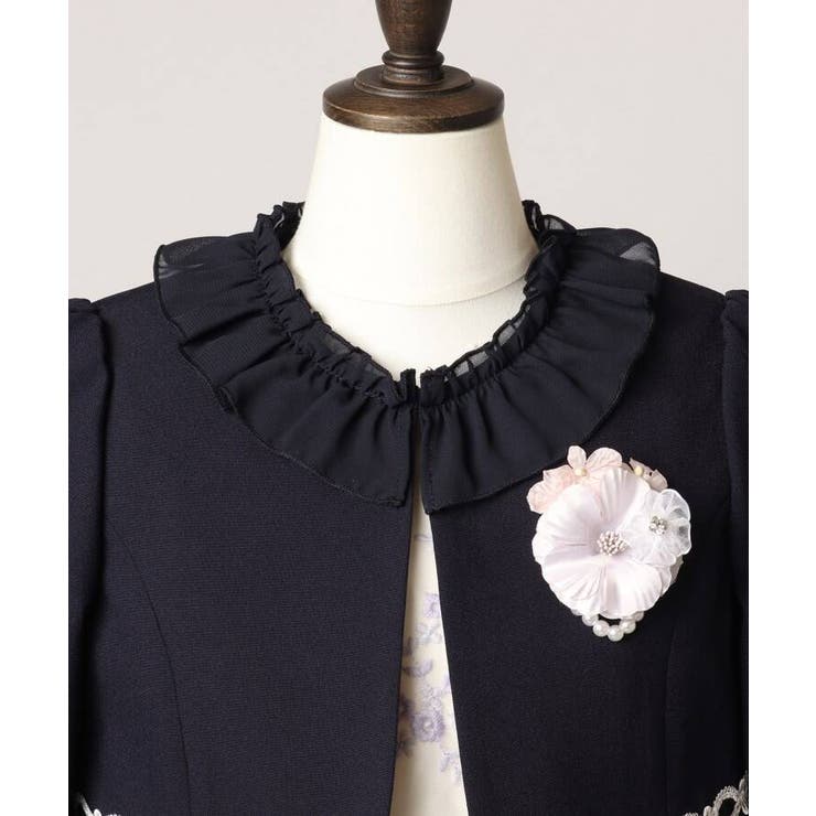 120・130/七五三/セレモニー】ペプラムボレロ&ワンピースアンサンブル  