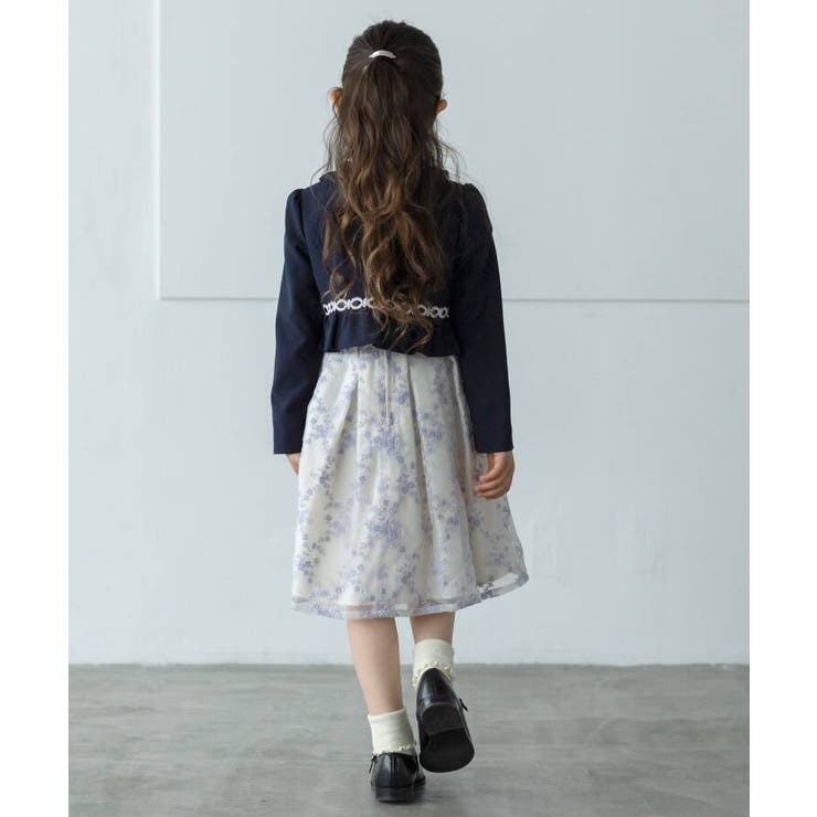 120・130/七五三/セレモニー】ペプラムボレロ&ワンピースアンサンブル  