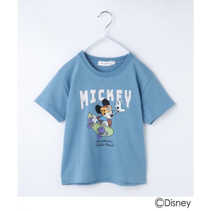 サックスブルー(190) | Disney/【110-150/親子リンク】プリント半袖Tシャツ | THE SHOP TK