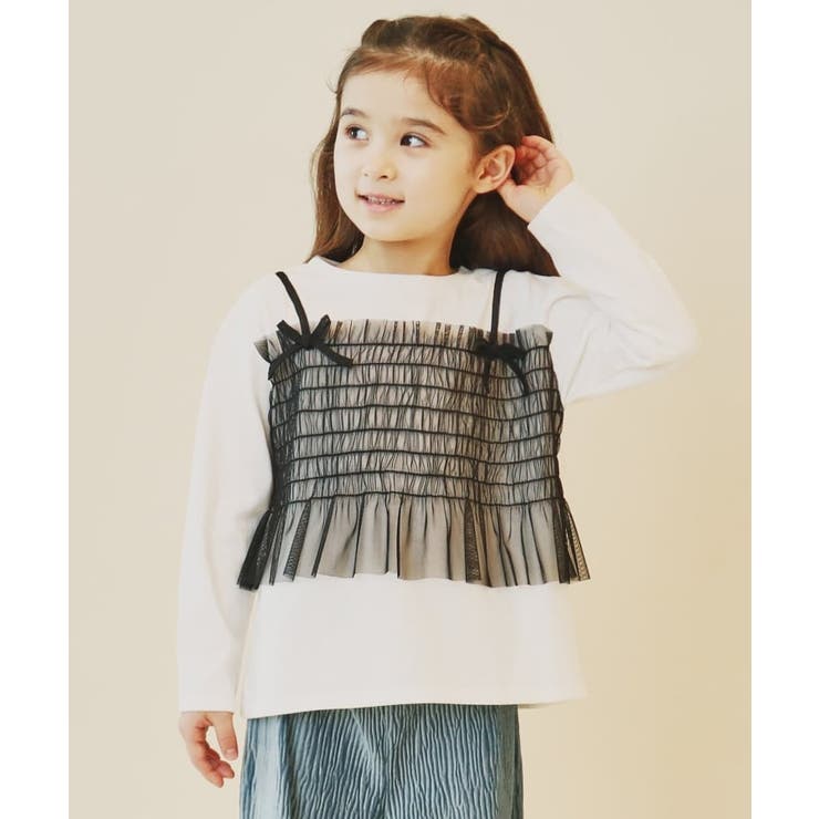 ブラック(019) | 【110-150】ビスチェドッキングプルオーバー | THE SHOP TK