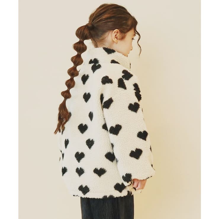 ZARA - ZARA ザラ ハート柄ボアジャケット 3歳 98cmの通販 by