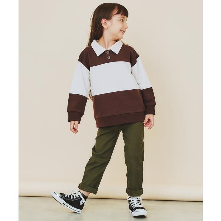 【110－160/裏起毛】あったかのびーるストレートパンツ/洗濯機OK | THE SHOP TK | 詳細画像5 