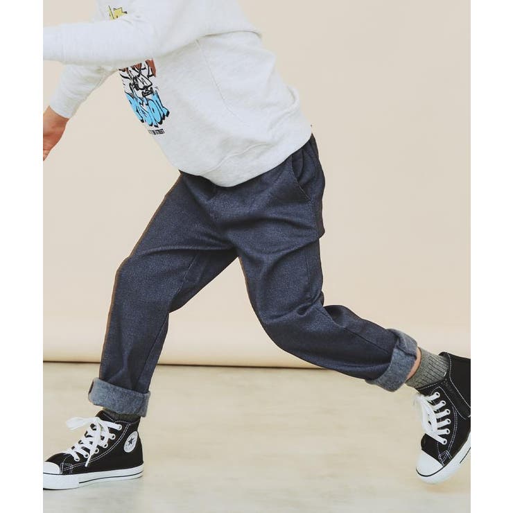 【110－160/裏起毛】あったかのびーるストレートパンツ/洗濯機OK | THE SHOP TK | 詳細画像6 