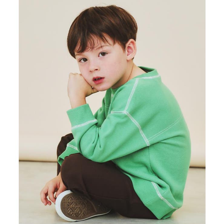 【110-160】カラーロック裏毛プルオーバー | THE SHOP TK | 詳細画像1 