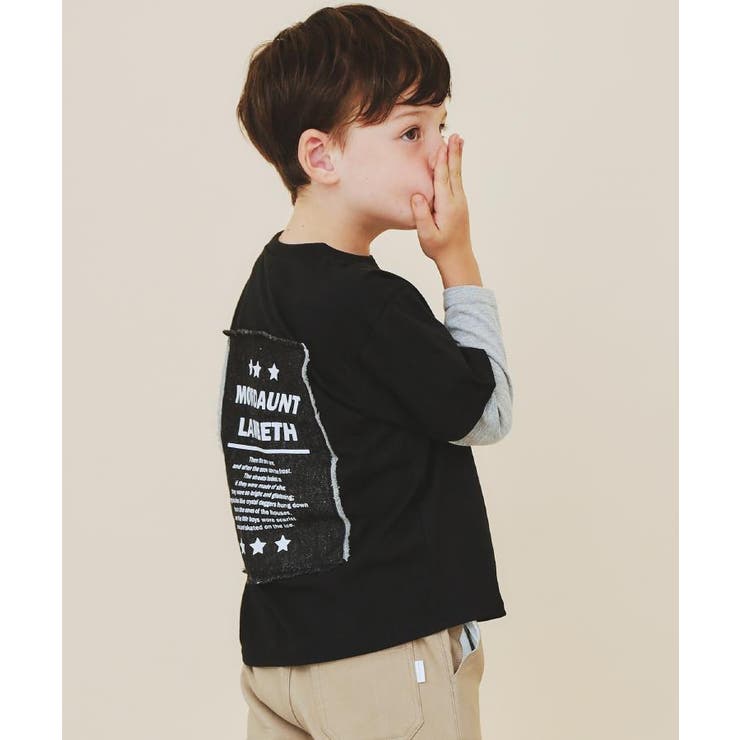 【110－160】レイヤード風デニムアップリケロンTee | THE SHOP TK | 詳細画像3 