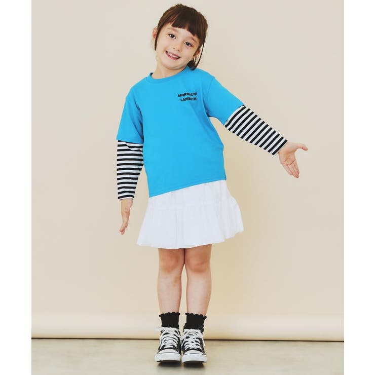 【110－160】レイヤード風デニムアップリケロンTee | THE SHOP TK | 詳細画像7 