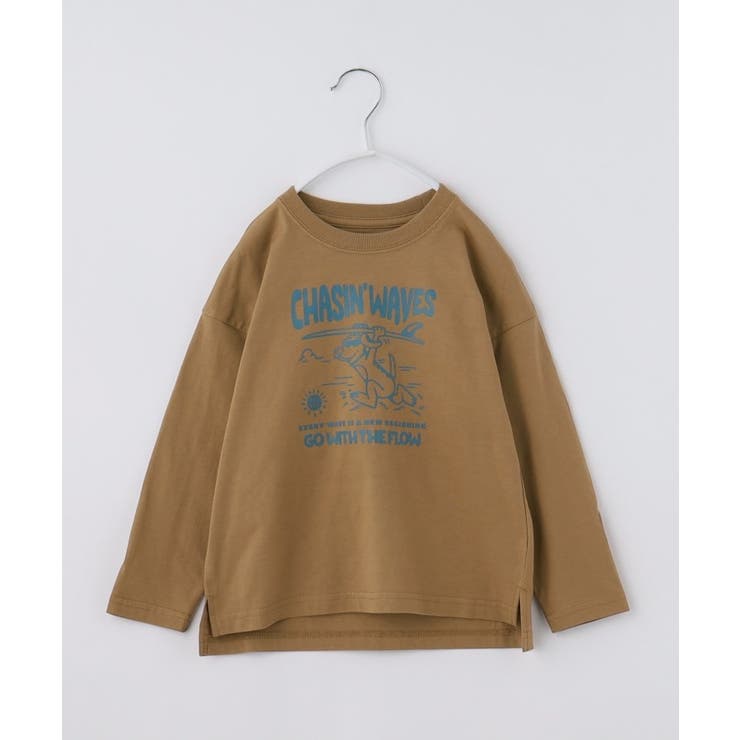 ピンクベージュ(153) | 【110-160】プリント長袖Tシャツ | THE SHOP TK