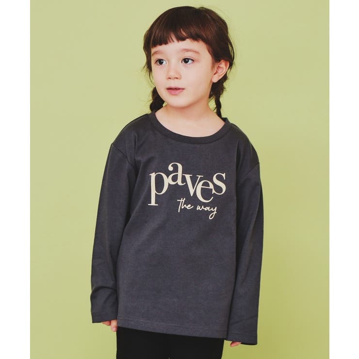 チャコールグレー(014) | 【120-150】ロゴプリントアソート長袖Tシャツ/洗濯機OK | THE SHOP TK