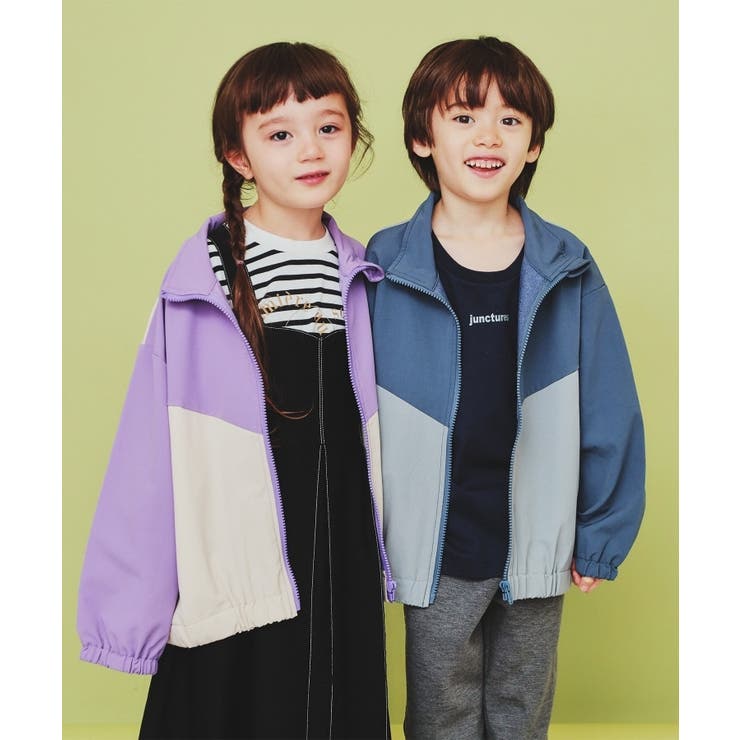 【120-150】配色スタンドブルゾン/洗濯機OK | THE SHOP TK | 詳細画像1 