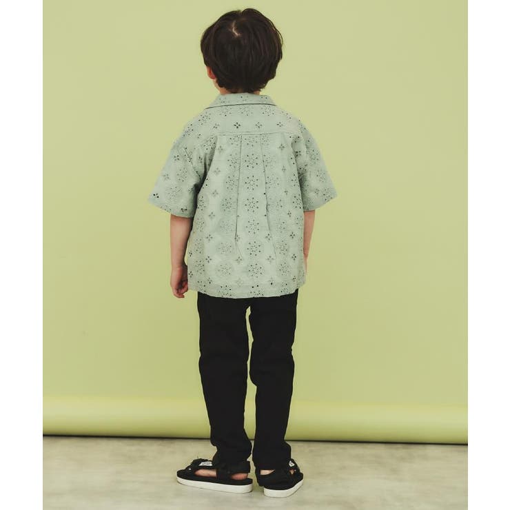 【120-150】刺繍オープンカラーシャツSS | THE SHOP TK | 詳細画像5 