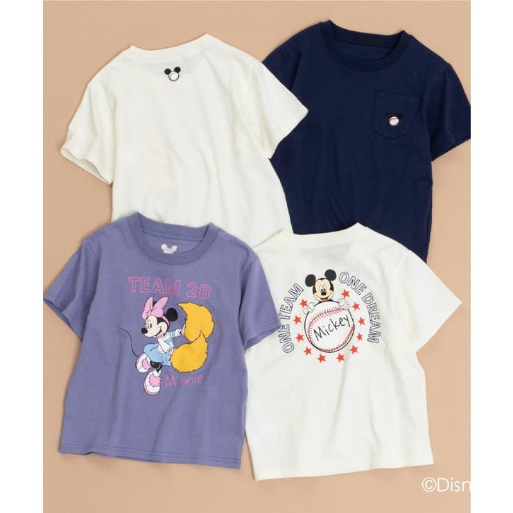 disney ミッキーマウス＆ミニーマウス ベースボールTシャツ | THE SHOP TK | 詳細画像1 