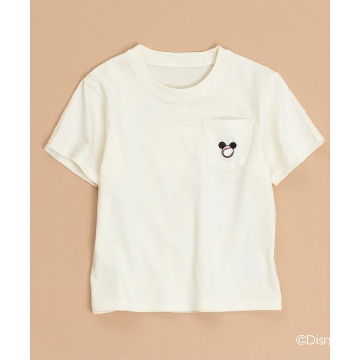 オフホワイト(003) | disney ミッキーマウス＆ミニーマウス ベースボールTシャツ | THE SHOP TK