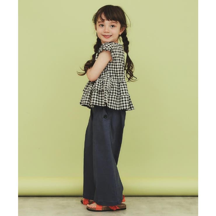 ギンガムチェックティアードブラウス セットアップ可 洗濯機OK | THE SHOP TK | 詳細画像5 