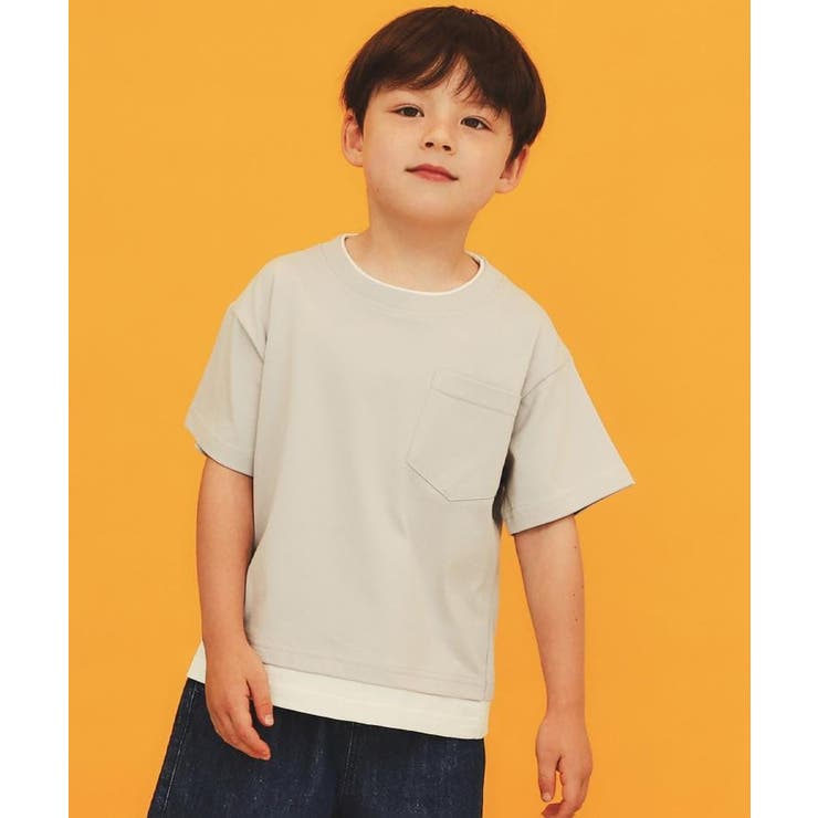 【110－160】レイヤード風半袖Tシャツ/洗濯機OK | THE SHOP TK | 詳細画像1 