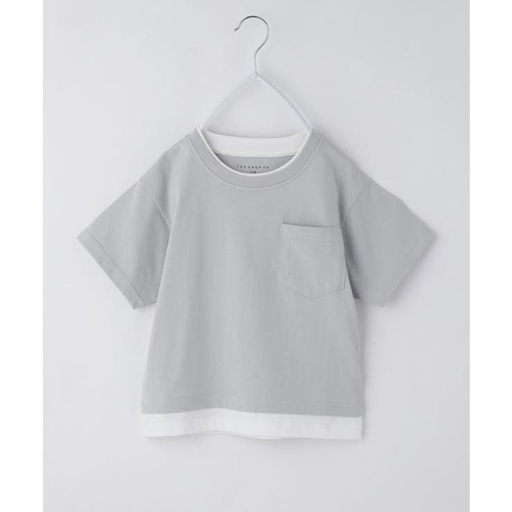 ライトグレー(511) | 【110－160】レイヤード風半袖Tシャツ/洗濯機OK | THE SHOP TK