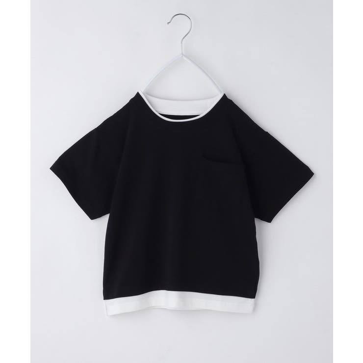 ブラック(519) | 【110－160】レイヤード風半袖Tシャツ/洗濯機OK | THE SHOP TK