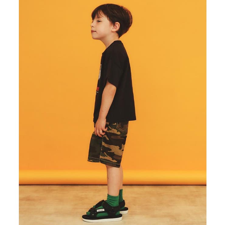 【110－160】デニム＆カモフラ柄ハーフパンツ/洗濯機OK | THE SHOP TK | 詳細画像3 