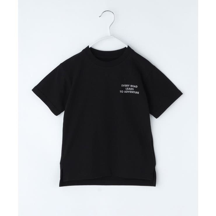 ブラック(019) | 天竺アソートプリント半袖Tシャツ 幾何学アート、スパンコール、飛行機 | THE SHOP TK