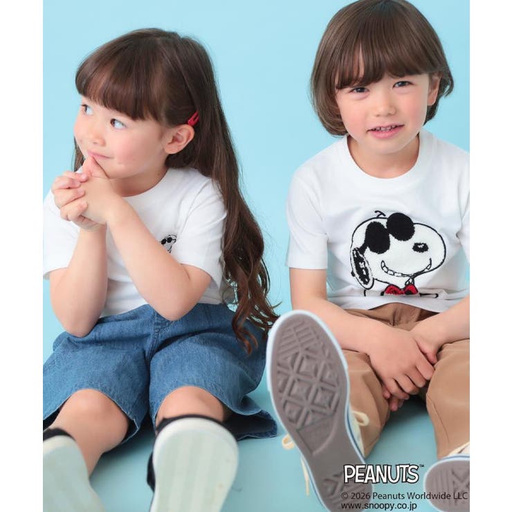 PEANUTS ／ ピーナッツ スヌーピー さがら刺繍 半袖Tシャツ | THE SHOP TK | 詳細画像2 