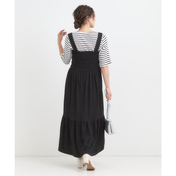 【2WAY】肩紐が取り外しできる シャーリングワンピース | Cutie Blonde | 詳細画像3 