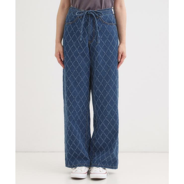 【S-LL】こなれ見え リボン付き アソートデニムワイドパンツ | Cutie Blonde | 詳細画像13 