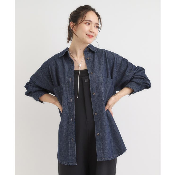 【S-LL】こなれ感をプラスする BIGポケットデニムシャツ | Cutie Blonde | 詳細画像9 