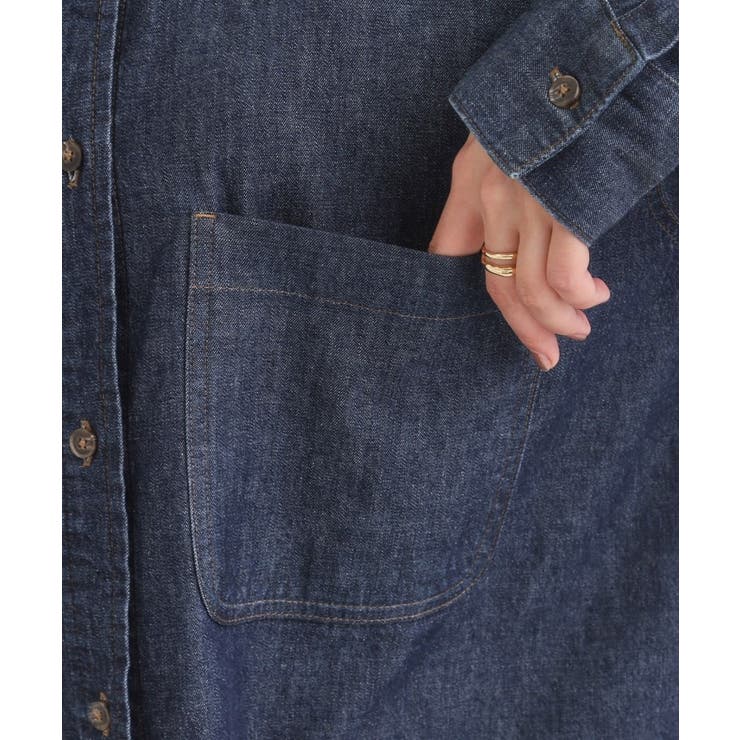 【S-LL】こなれ感をプラスする BIGポケットデニムシャツ | Cutie Blonde | 詳細画像18 