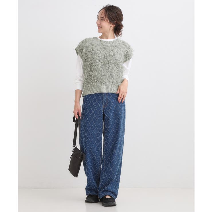 【前後2WAY】着るだけで着映える ループヤーンベスト | Cutie Blonde | 詳細画像6 