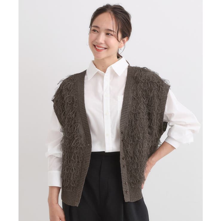 【前後2WAY】着るだけで着映える ループヤーンベスト | Cutie Blonde | 詳細画像15 