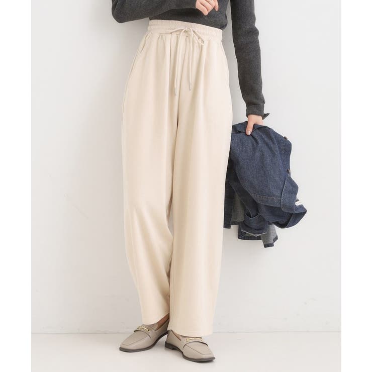 オフホワイト(003) | 【S-LL】スエード調カーブパンツ | Cutie Blonde