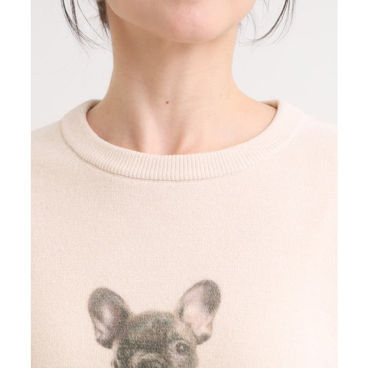 【S-LL】アニマルプリントが目を惹く 柔らかモールニット | Cutie Blonde | 詳細画像12 