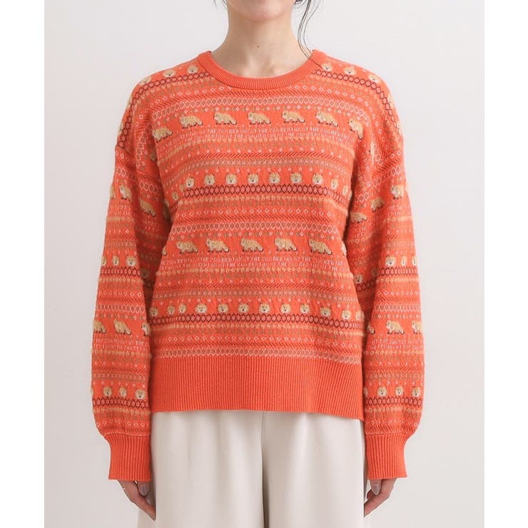 【旭山動物園応援商品】ノルディック柄 モールニット | Cutie Blonde | 詳細画像13 