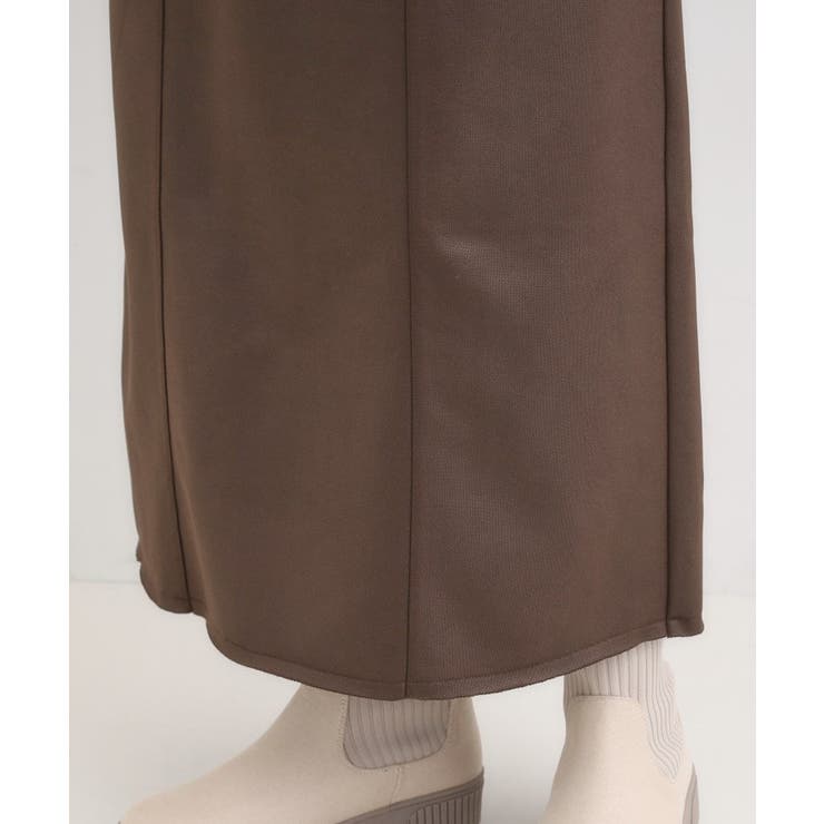 【洗濯機可】やわらかレザー調ナロースカート | Cutie Blonde | 詳細画像14 